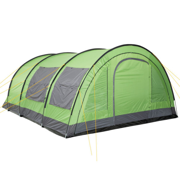 CampFeuer Zelt Relax6 für 6 Personen | Grün/Grau, Tunnelzelt 5000 mm Wassersäule