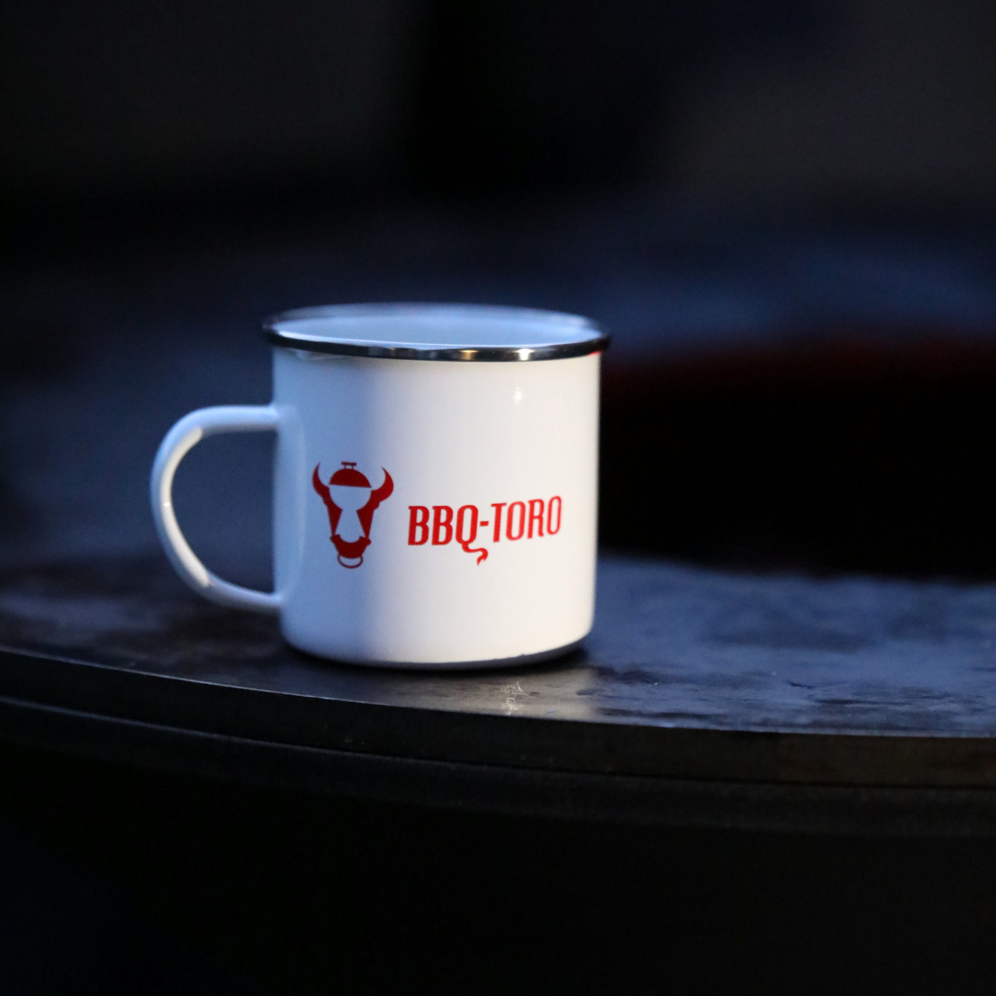 BBQ-Toro Dopfheld Emaillierte Tasse 350 ml weißOutdoor Kaffeetasse 