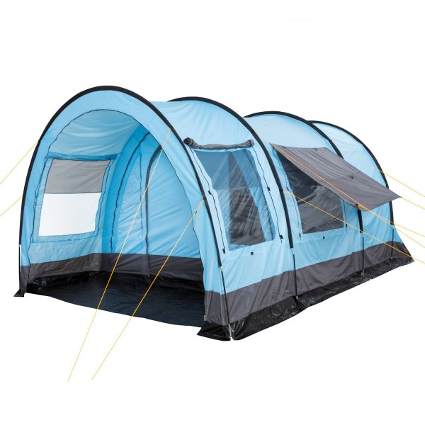 CampFeuer Zelt Relax6 für 6 Personen | Hellblau / Grau | 5000 mm Wassersäule